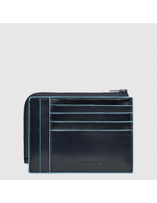 Bustina Portacarte Piquadro Blue Square Blu