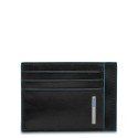 Bustina Portacarte Piquadro Blue Square 6 Scomparti Nero