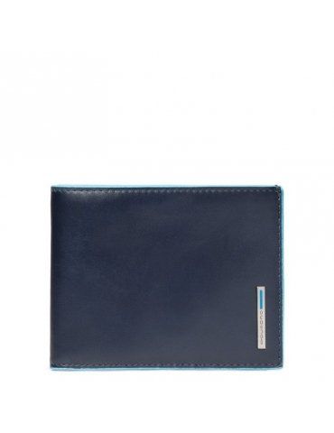 Portafoglio Piquadro Blue Square con Portamonete Blu