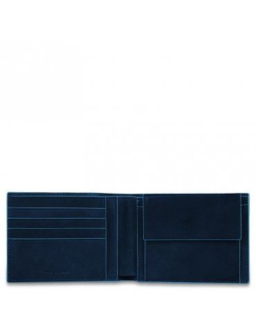 Portafoglio Piquadro Blue Square con Portamonete Blu