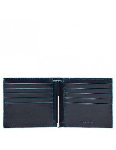 Portafoglio Piquadro Blue Square con Fermasoldi Blu