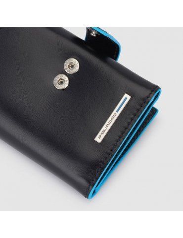 Portafoglio Piquadro Blue Square Uomo Tascabile Con Portamonete Nero