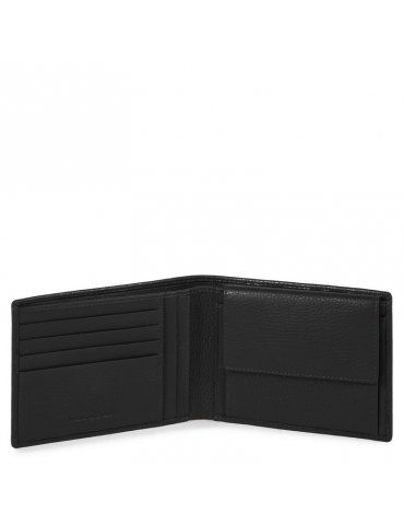 Portafoglio Piquadro Modus Special 4 Scomparti con Portamonete Nero