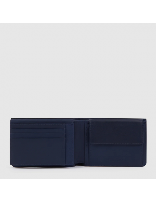 Portafoglio Piquadro Con Porta Documenti Blu