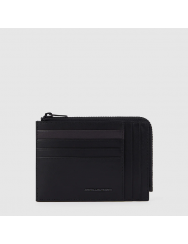 Porta Monete Piquadro Con Carte Di Credito Nero