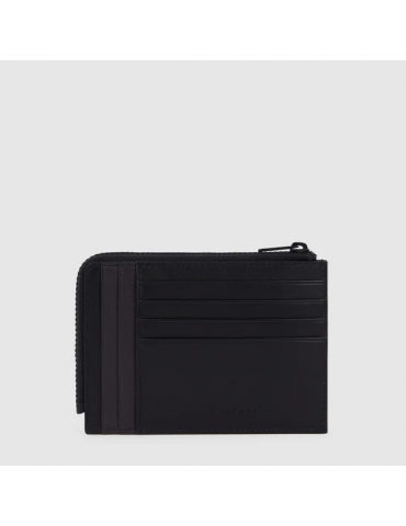 Porta Monete Piquadro Con Carte Di Credito Nero