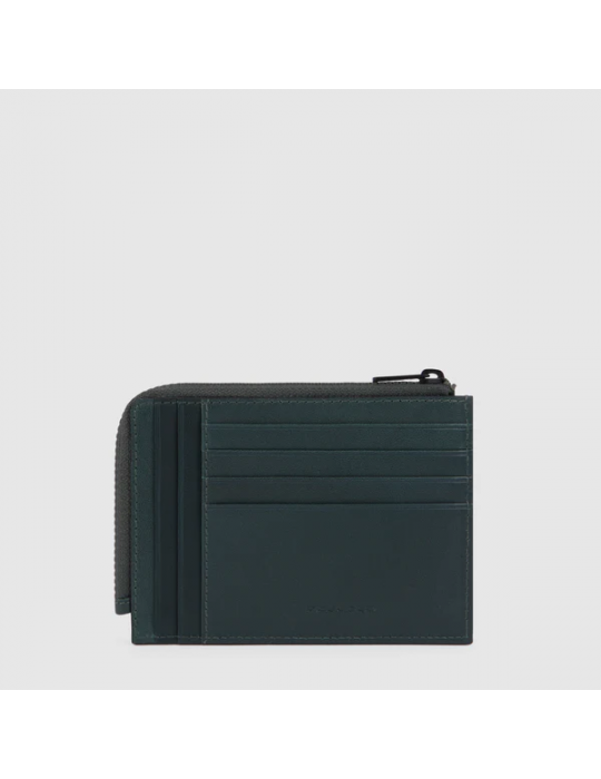 Porta Monete Piquadro Con Carte Di Credito Verde