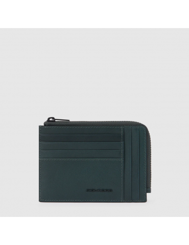 Porta Monete Piquadro Con Carte Di Credito Verde