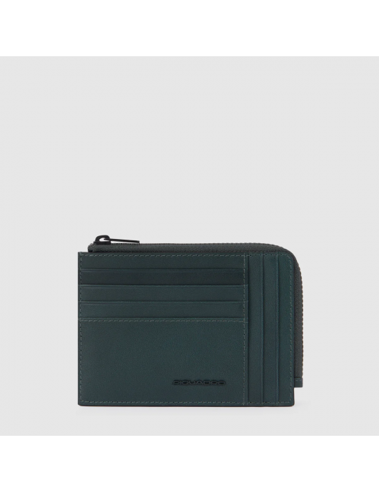 Porta Monete Piquadro Con Carte Di Credito Verde