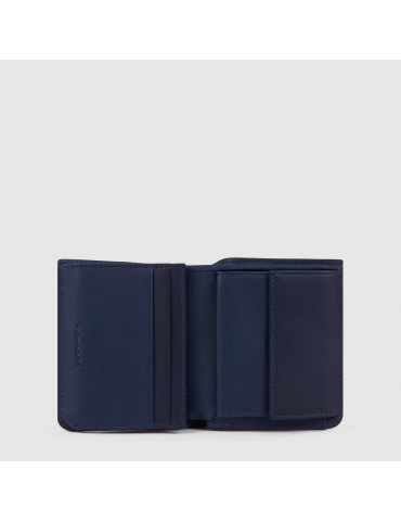 Portafoglio Piquadro Uomo Verticale Blu