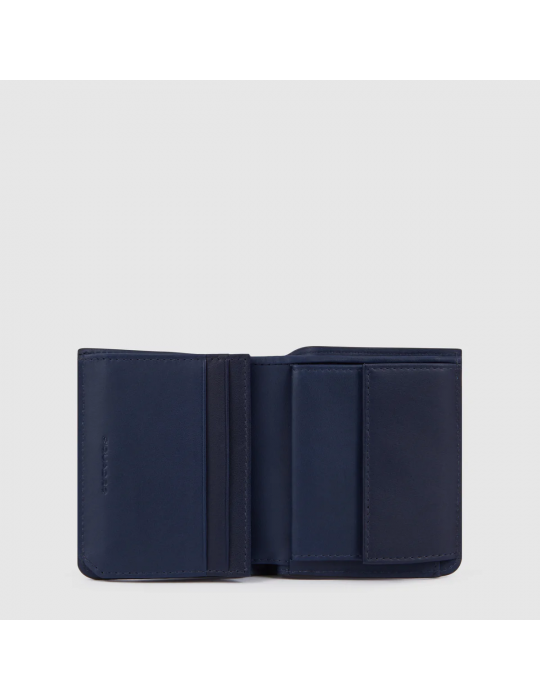 Portafoglio Piquadro Uomo Verticale Blu