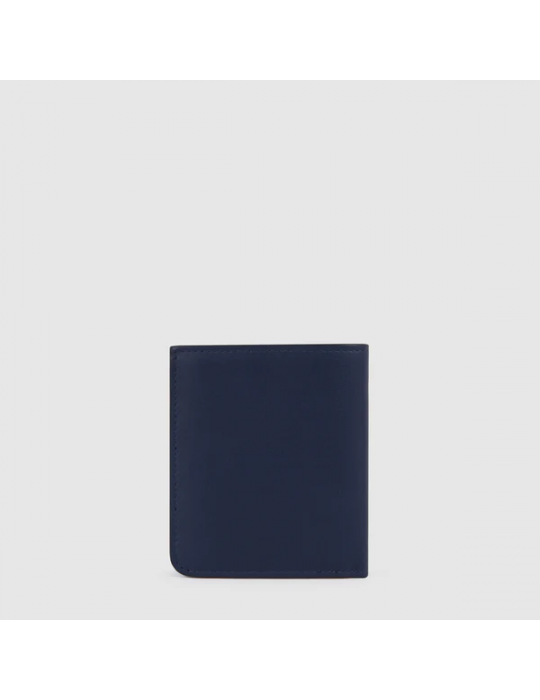 Portafoglio Piquadro Uomo Verticale Blu