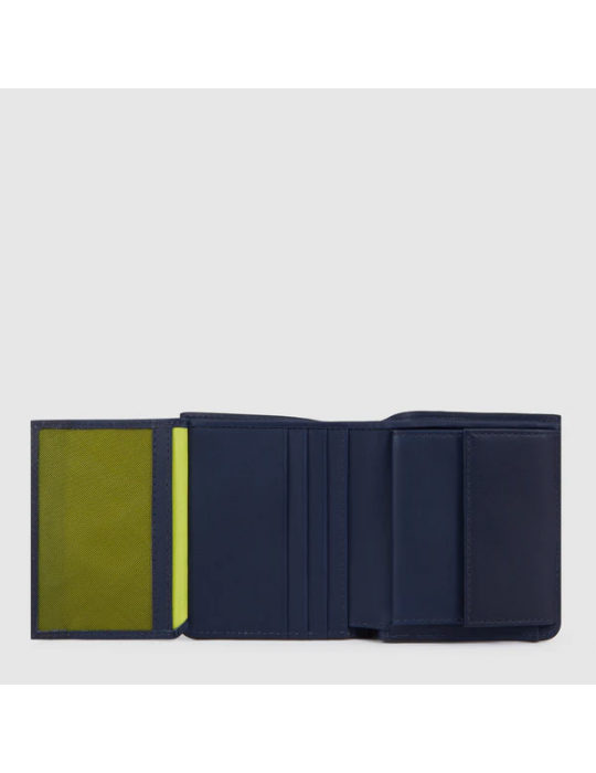 Portafoglio Piquadro Uomo Verticale Blu