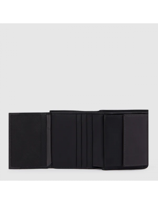 Portafoglio Piquadro Uomo Verticale Nero