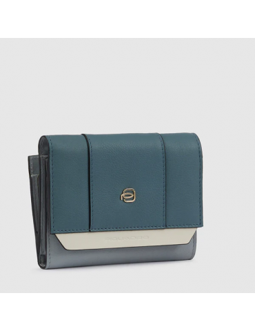 Portafoglio Donna Piquadro Grande Azzurro