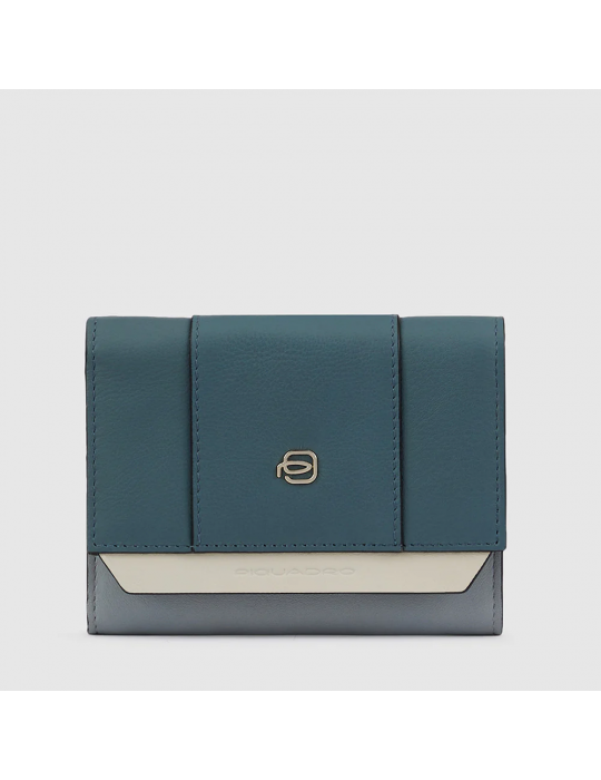 Portafoglio Donna Piquadro Grande Azzurro