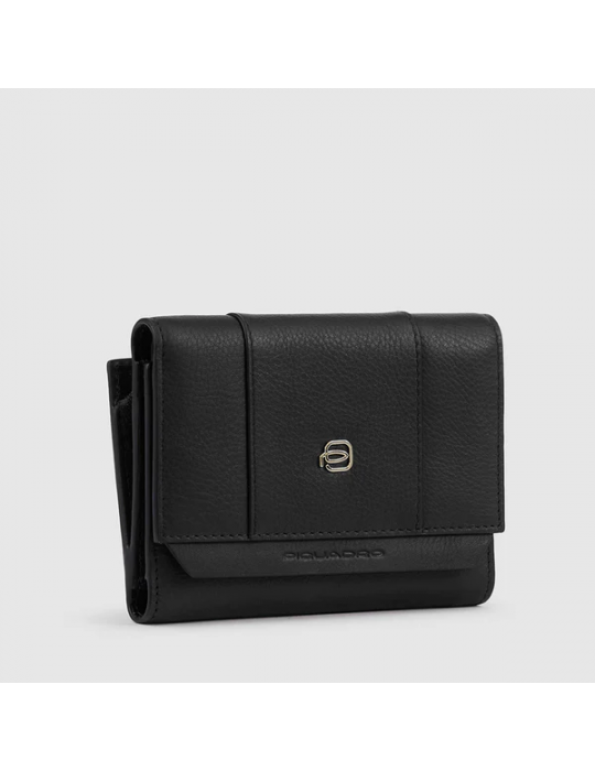 Portafoglio Donna Piquadro Grande Nero