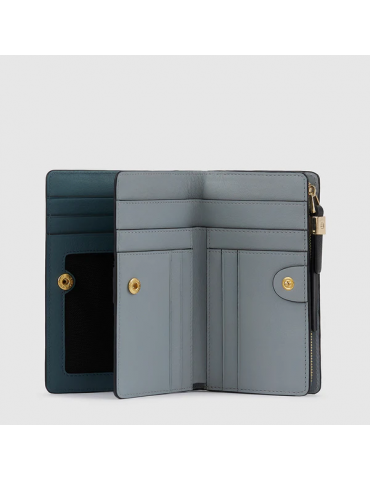 Portafoglio Donna Con Porta Monete Azzurro Portafoglio Donna Con Porta Monete Azzurro