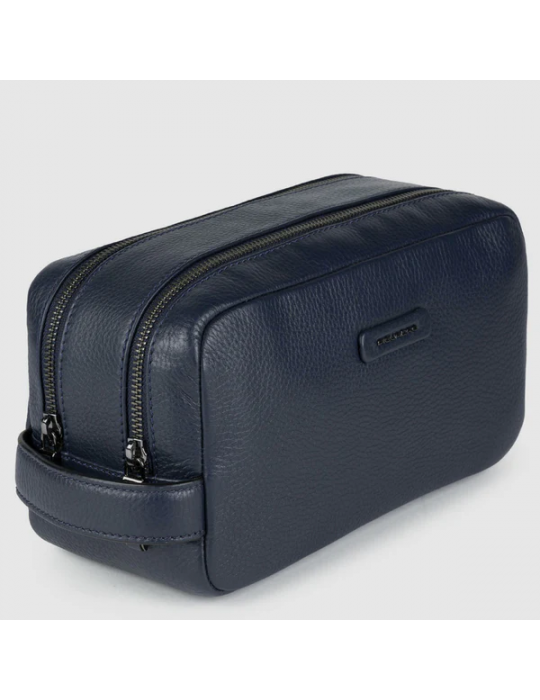 Necessaire Piquadro Da Viaggo A Due Scomparti Blu
