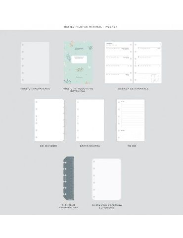 Botanical Organiser Pocket Filofax 2024