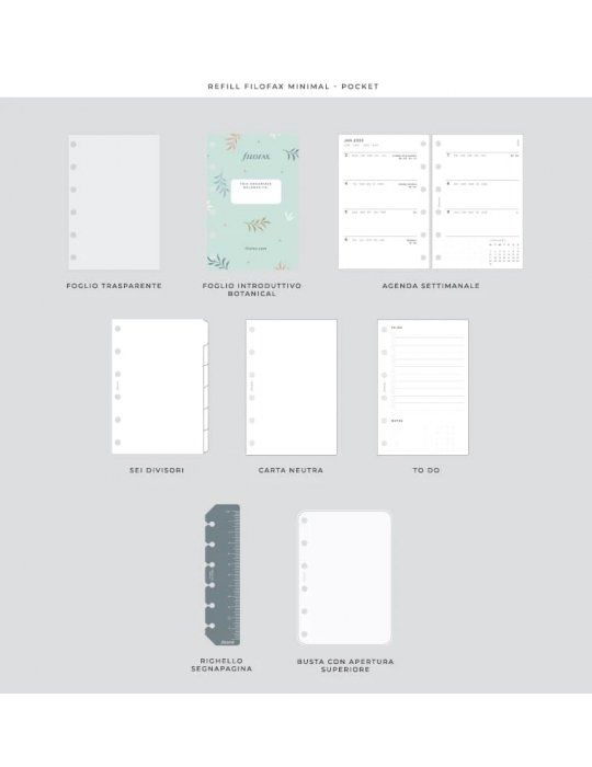 Botanical Organiser Pocket Filofax 2024