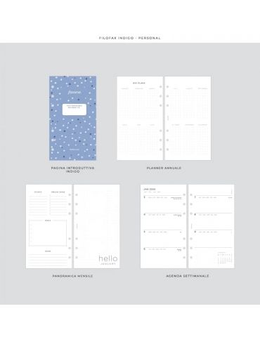 Indigo Organiser Personal Filofax 2024