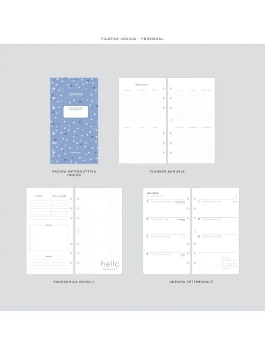 Indigo Organiser Personal Filofax 2024