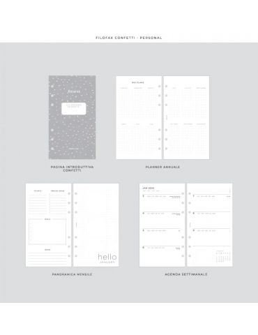 Confetti Organiser Personal Filofax 2024