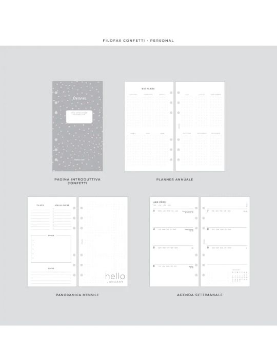 Confetti Organiser Personal Filofax 2024