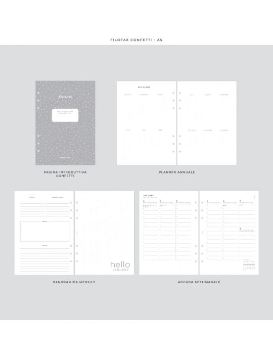 Confetti Organiser A5 Filofax 2024