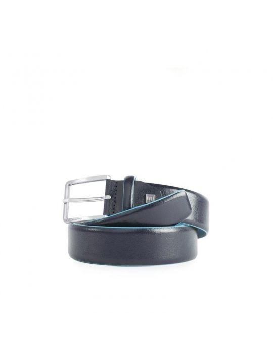 Cintura Piquadro Uomo Con Fibbia Ad Ardiglione Blue Square Blu