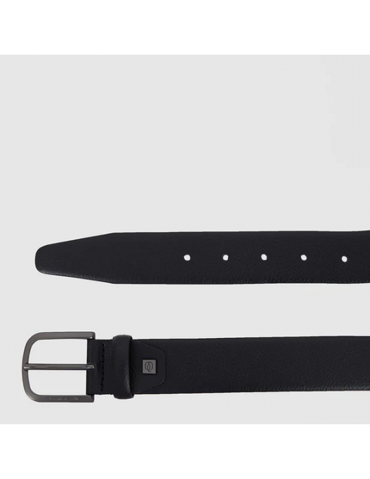 Cintura Piquadro Uomo Con Fibbia Ad Ardiglione Nera