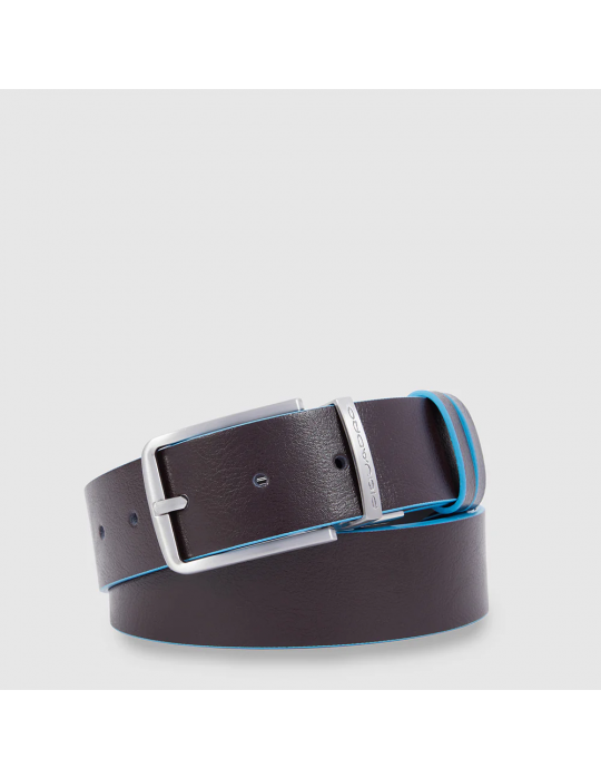 Cintura Piquadro Uomo Reversibile Con Fibbia Ad Ardiglione Marrone