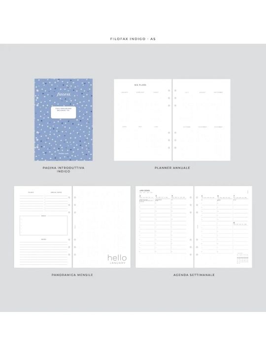 Indigo Organiser A5 Filofax 2024