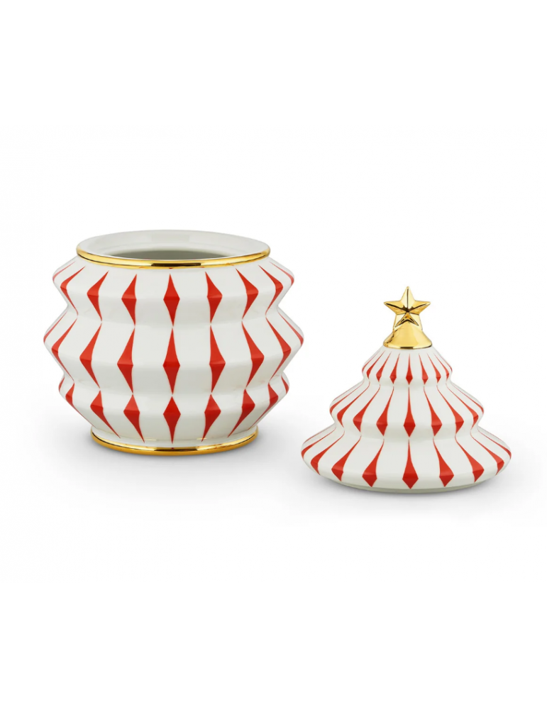 Biscottiera Alessi Dressed In Vetro Con Coperchio Acciaio Inox 18/10 - Design Marcel Wanders Con Campanella