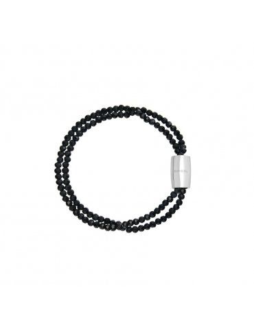 Breil Bracciale Magnetica System Small Black Sun - Acciaio E Pietra Nera