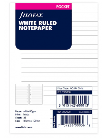 Ricambio Filofax Righe...