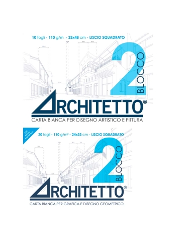Album da Disegno Architetto F2 Liscio Squadrato 24x33 cm