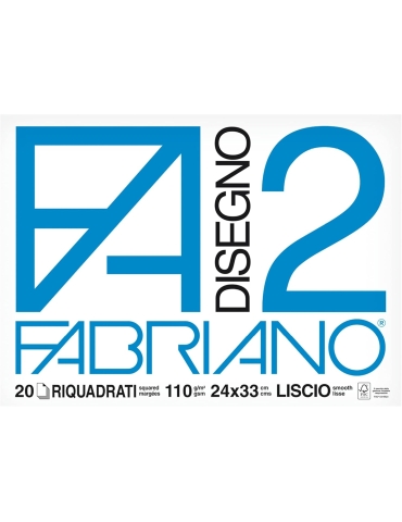 Album da Disegno Fabriano F2 516 Riquadrato 24x33 cm